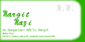 margit mazi business card